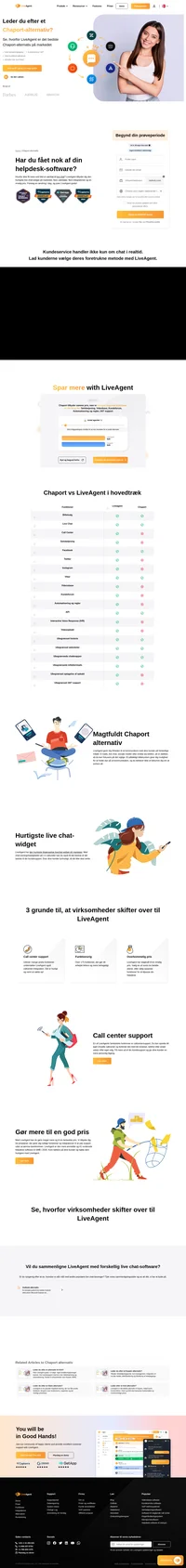 LiveAgent er en helpdesk-løsning, der forbinder flere platforme i én grænseflade. Lær om Chaport-alternativet og begynd at få forretningsfordele.