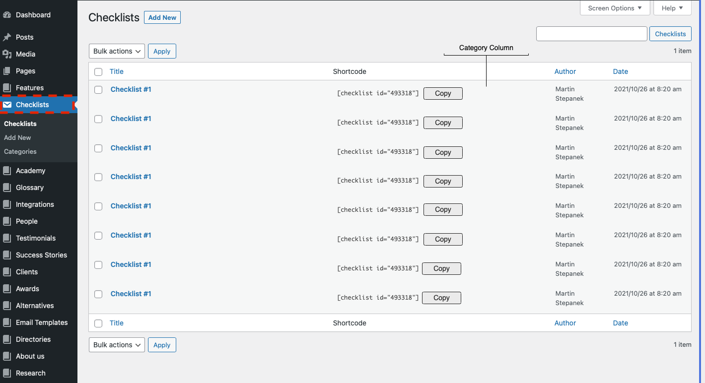 Opret en WP-tjekliste for læsere