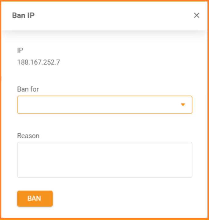 LiveAgent ban feature