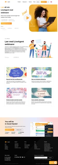 LiveAgent kundeservice webinar fokuserer på en multi-channel help desk løsning. Live chat, billetsoftware, live chat, indbygget callcenter og meget mere er inkluderet. LiveAgent gratis prøveperiode er tilgængelig i en begrænset periode.