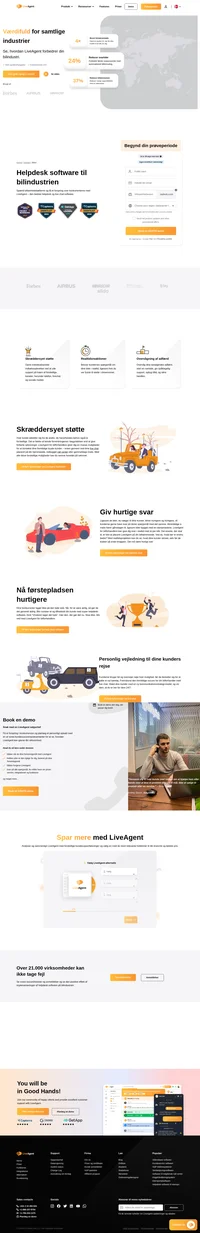 LiveAgent til bilindustrien giver dig masser af muligheder for at være i kontakt med dine loyale kunder med kraftfulde værktøjer og funktioner.