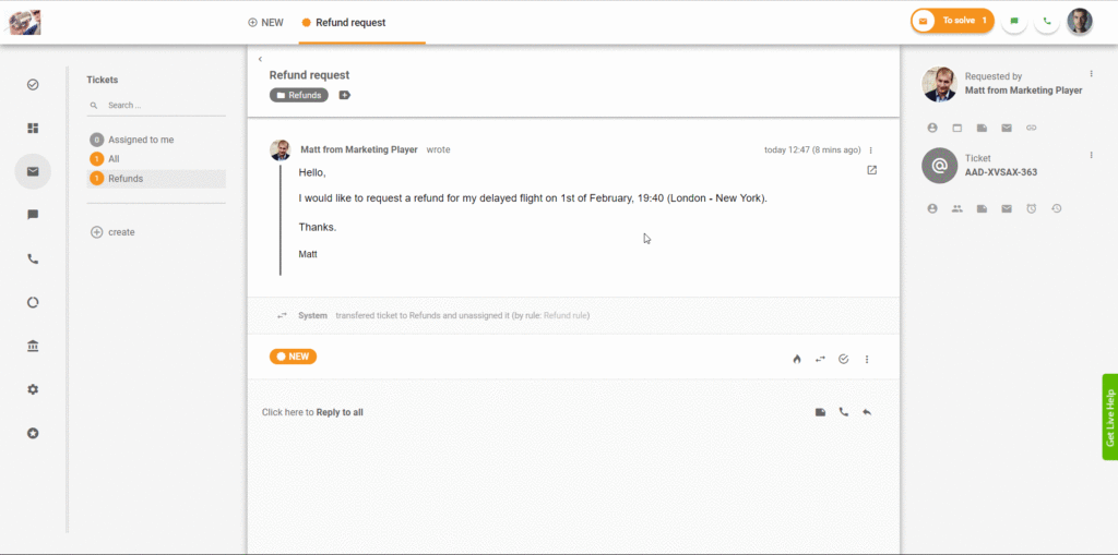 Canned responses feature in LiveAgent