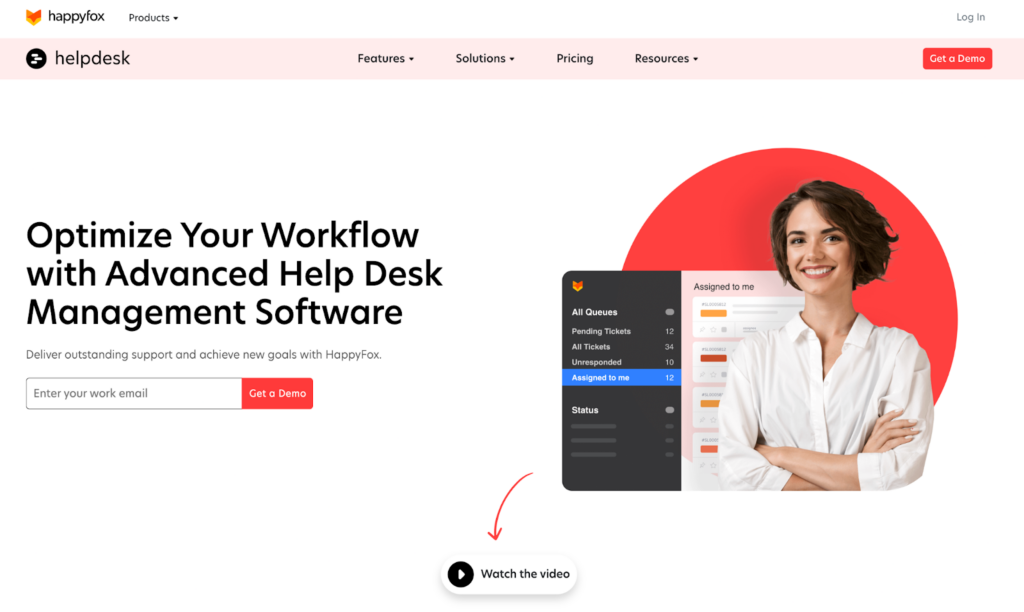 Happyfox helpdesk billetsystems hjemmeside