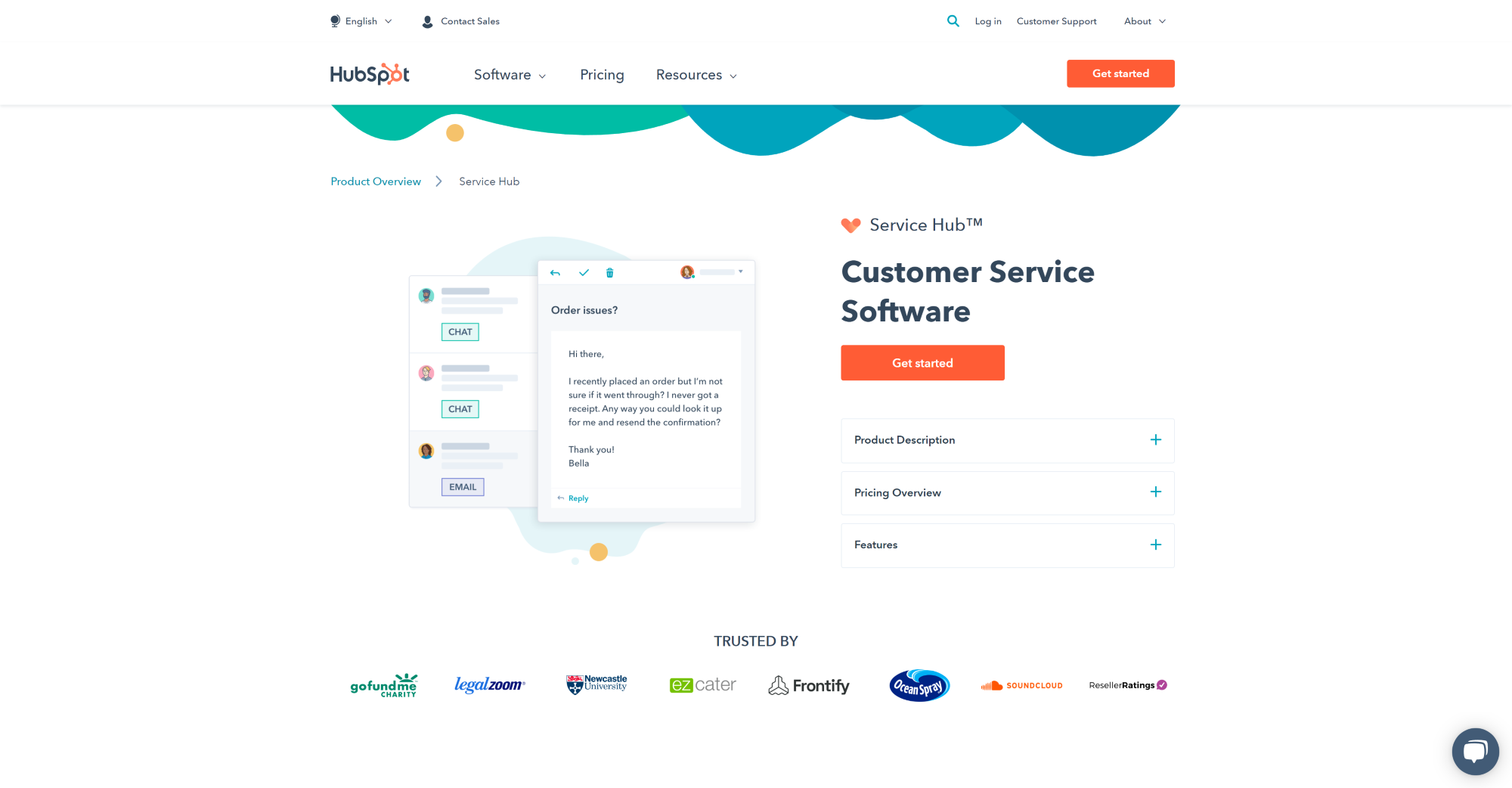 Hubspot Call Center software hjemmeside