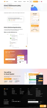 Del tidligere samtaler og forespørgsler fra dine kunder med Online billethistorik. Du kan slå denne funktion til og fra, hvis du vil.