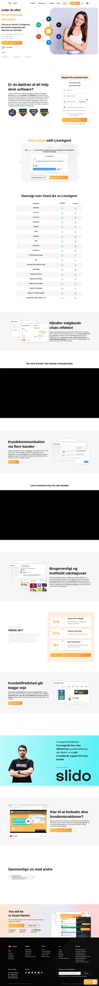 Skift til fantastisk live chat-software med et multi-channel billetsystem. Forbedre din helpdesk med e -mail, sociale medier og meget mere.