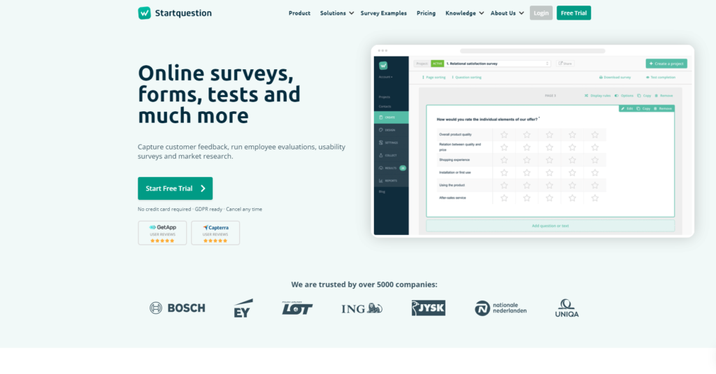 StartQuestion hjemmeside