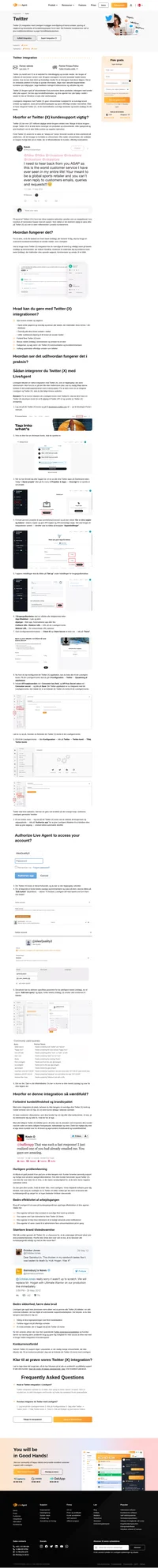 Tweet, kommenter og tag hånd om dine kunder fra LiveAgent med Twitter (X)-integration. Det giver gnidningløs kommunikation i dashboardet.