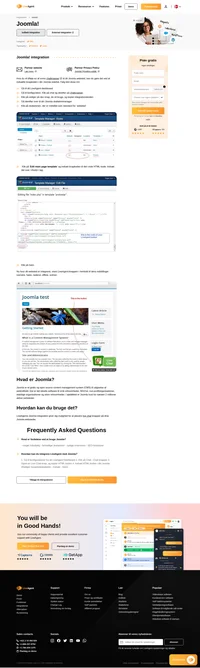 Brug Joomla integration til LiveAgent og placer live chat knapper på dine hjemmesider. Live chat giver dig mulighed for at yde hurtig support til dine kunder når som helst.